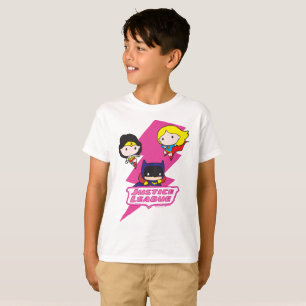 T-shirt Éclair rose de la ligue de justice de Chibi