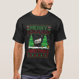 T-shirt Éclairage d'arbre de Noël doux et moche Tuba Xma