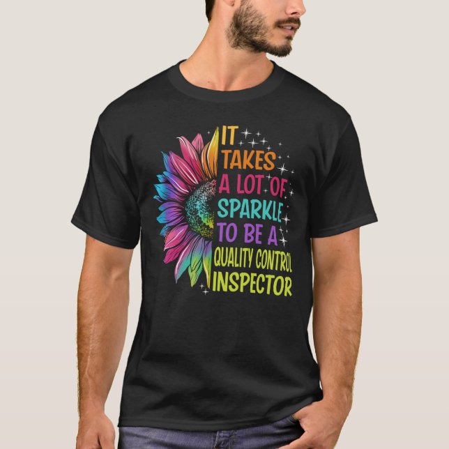 T-shirt Éclairage de l'inspecteur de contrôle de la qualit (Devant)