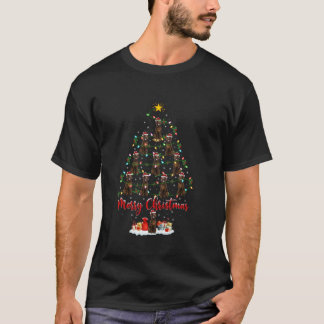T-shirt Éclairage de Noël assorti au Père Noël Setter Irla