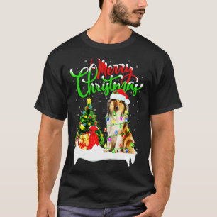 T-shirt Éclairage de Noël Correspondant Père Noël Rough Co