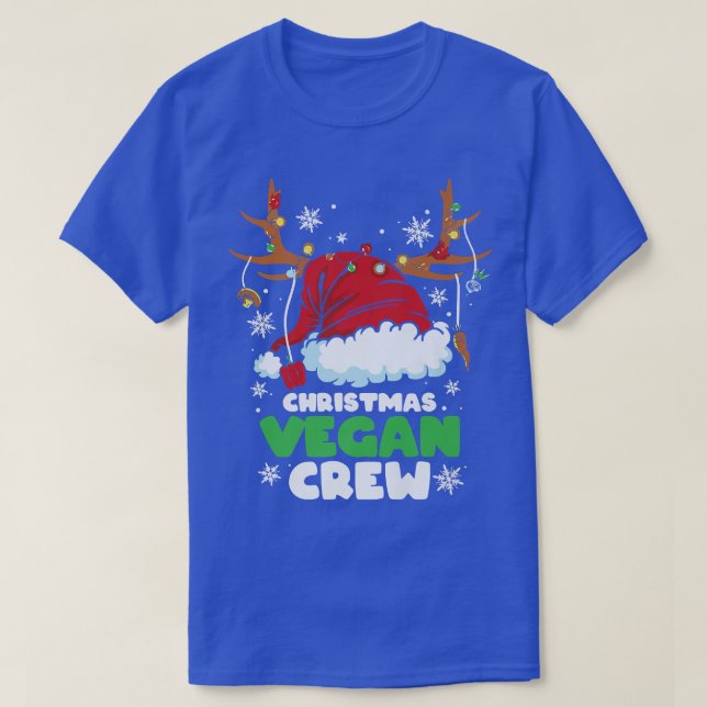 T-shirt Éclairage de Noël Equipe végétale Reindeer végétar (Design devant)