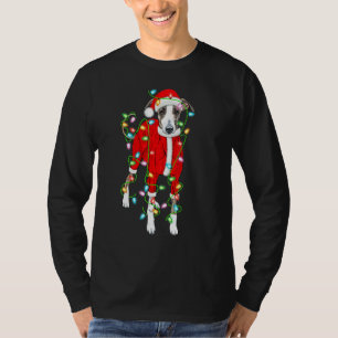 T-shirt Éclairage de Noël Greyhound Santa Hat Greyhound Ch