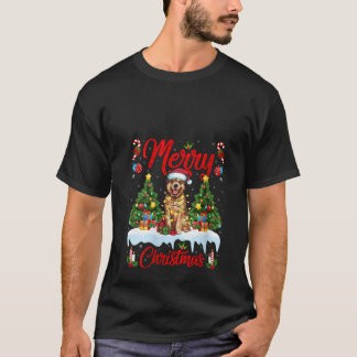 T-shirt Éclairage de sapin de Noël féminin Santa Bouvier d