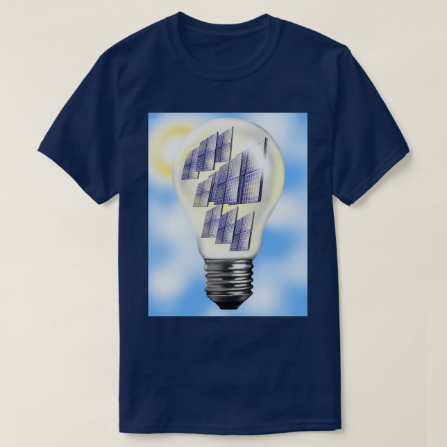 T-shirt Éclairage d'énergie solaire (Design devant)
