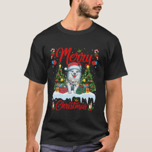 T-shirt Éclairage des arbres de Noël Chapeau américain Esq