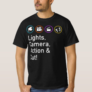 T-shirt Éclairage l'action de l'image & Cut Funny Fil