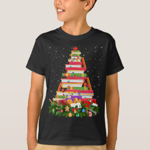 T-shirt Éclairage Noël Chapeau Bibliothécaire Livre Noël T