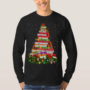 T-shirt Éclairage Noël Chapeau Bibliothécaire Livre Noël T
