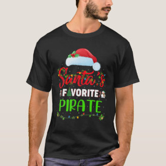 T-shirt Éclairage Noël Père Noël Favorite Pirate Noël