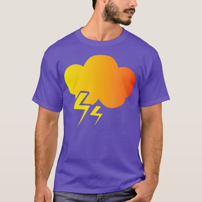T-shirt ÉCLAIRAGE Tonnerre Storm Flash Cloud Cadeau (Devant)