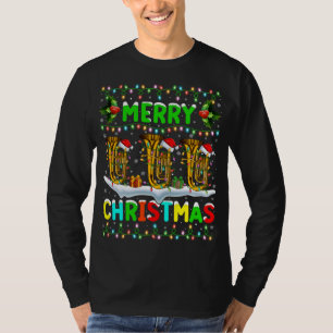 T-shirt Éclairage Tuba Noël Joyeux Noël Tuba