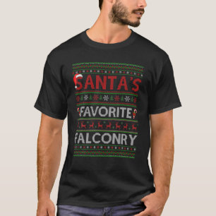 T-shirt Éclairage Xmas laid Père Noël Favorite Falconry Ch