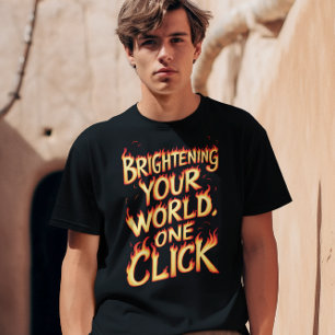 T-shirt Éclaircir votre monde, un clic