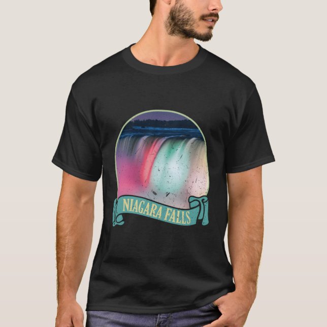 T-shirt Éclairé La Nuit Niagara Falls (Devant)
