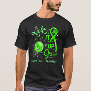 T-shirt Éclairer la lumière verte de sensibilisation à la 