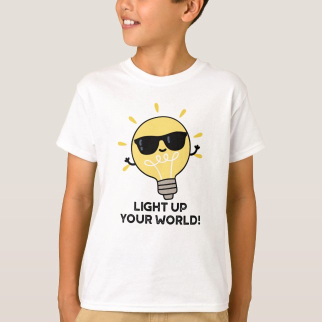 T-shirt Éclairer Votre Monde Amusant Puce Positive (Devant)