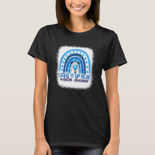 T-shirt Éclairez-le en bleu arc-en-ciel décoloré Sensibili