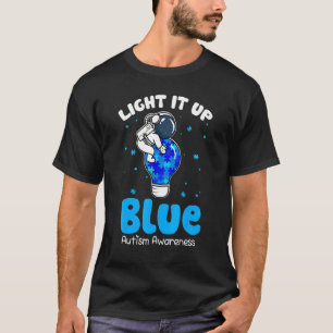 T-shirt Éclairez-le en bleu Autisme  Je porte du bleu pour