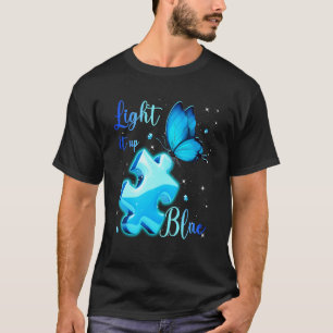 T-shirt Éclairez-le en bleu Autisme Sensibilisation Puzzle