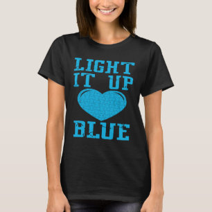 T-shirt Éclairez-le en bleu  Pièce de puzzle Sensibilisati