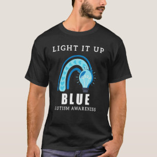 T-shirt Éclairez-le en bleu pour l'autisme  Je porte du bl
