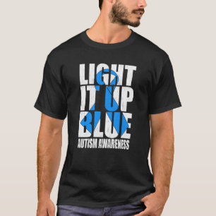T-shirt Éclairez-le en bleu pour l'autisme Je porte du ble