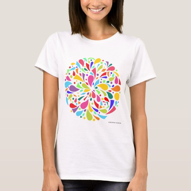 T-shirt Éclat coloré de forme (Devant)