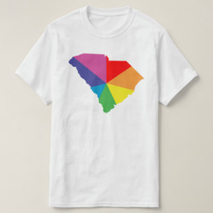 T-shirt éclat de couleur de la Caroline du Sud