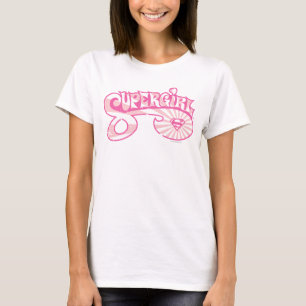 T-shirt Éclat rose d'étoile de logo de Supergirl