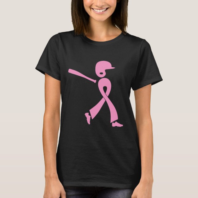 T-shirt Éclater la sensibilisation au cancer du sein Ruban (Devant)