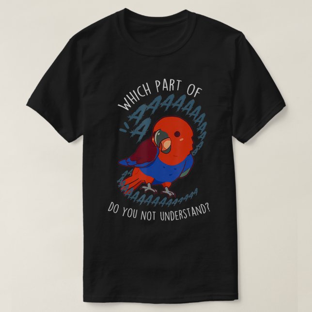 T-shirt Eclectus Féminin Parrot Aaaa Amusante Mignonne Ois (Design devant)