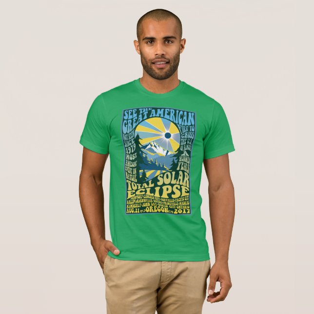 T-shirt Éclipse 2017 super de l'Orégon (Devant entier)
