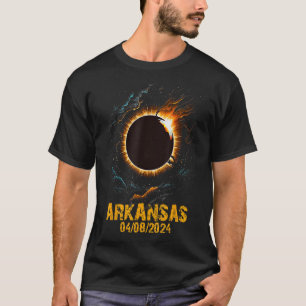 T-shirt Eclipse commémoratif 8 avril 2024 Arkansas U S