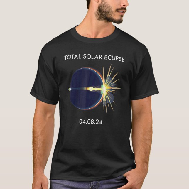 T-shirt Eclipse Flare 04 08 24 Total Solaire Eclipse Ameri (Devant)