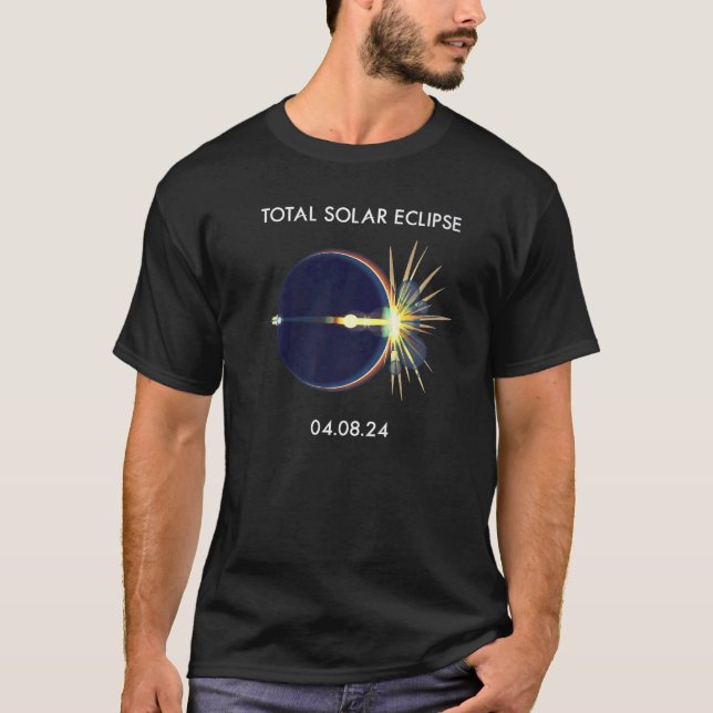 T-shirt Eclipse Flare 04 08 24 Total Solaire Eclipse Ameri (Devant)