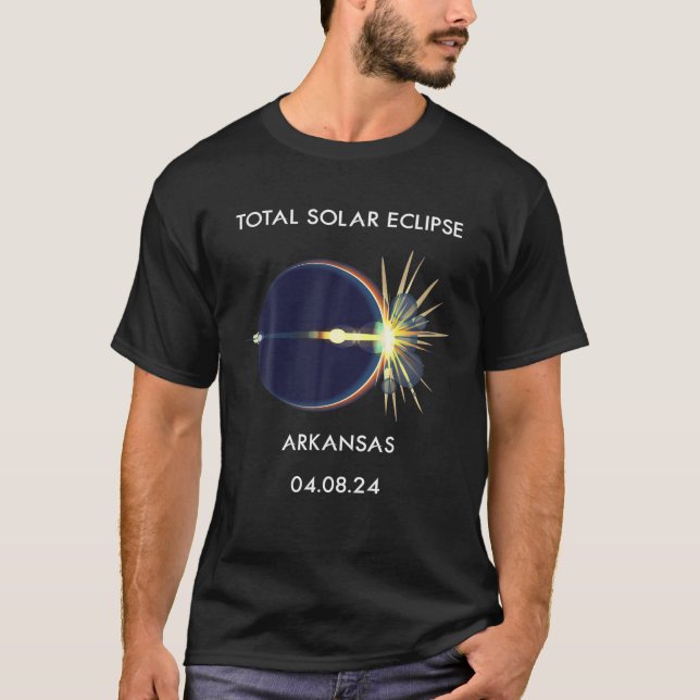 T-shirt Eclipse Flare 04.08.24 Total Solaire Eclipse Arkan (Devant)