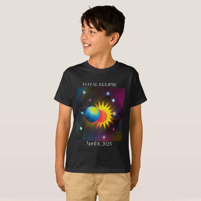 T-shirt Eclipse Flare 04.08.24 Total Solaire Eclipse USA (Devant entier)