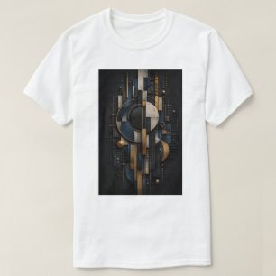 T-shirt Éclipse Géométrique   Art Mural Abstrait 3D de Lux
