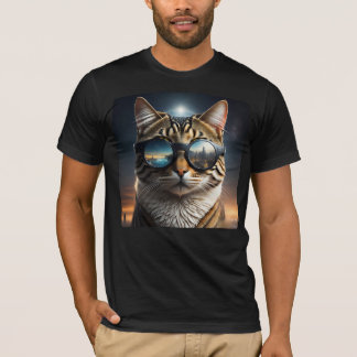T-shirt Éclipse solaire, 2024 Chat Portant des éclips sola