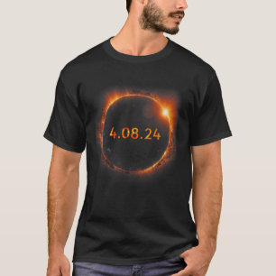 T-shirt Éclipse solaire 2024 Éclipse solaire totale 4.08.2