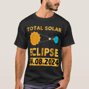 T-shirt Éclipse solaire 2024 Éclipse solaire totale 4.08.2