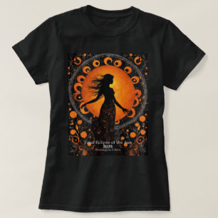 T-shirt Éclipse solaire 2 côtés de votre texte Danseur sol