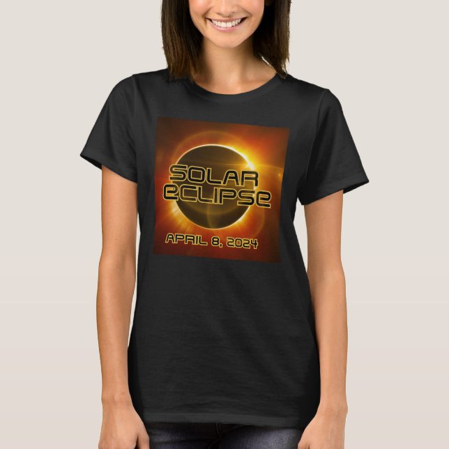 T-shirt Éclipse solaire 8 avril 2024 (Devant)