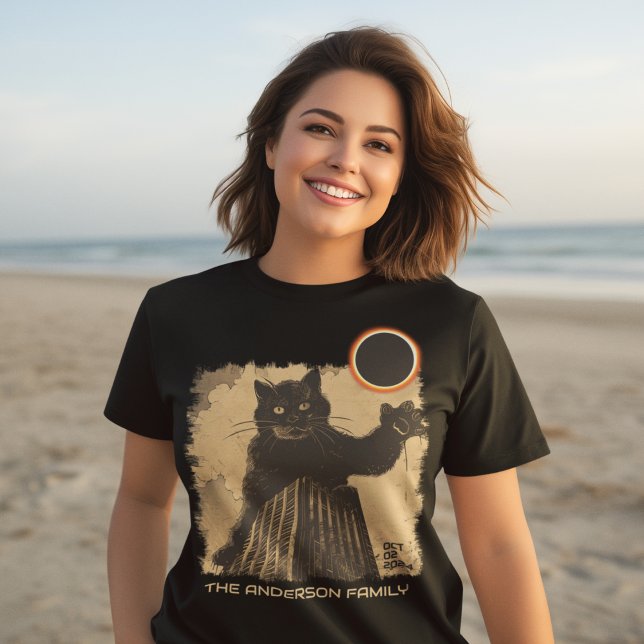 T-shirt Éclipse solaire annulaire drôle de chat octobre 2  (Créateur téléchargé)