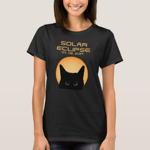 T-shirt Éclipse solaire avec chat