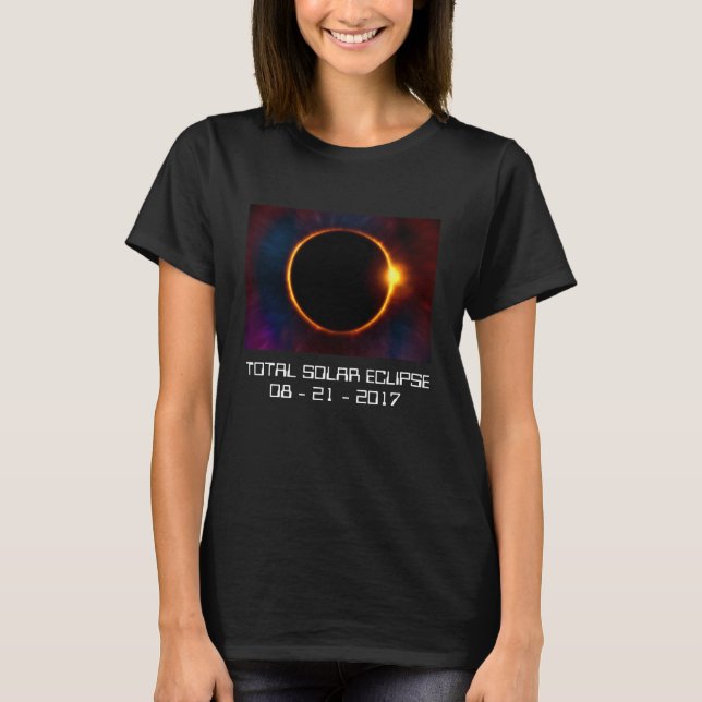 T-shirt Éclipse solaire foncé 2017 (Devant)