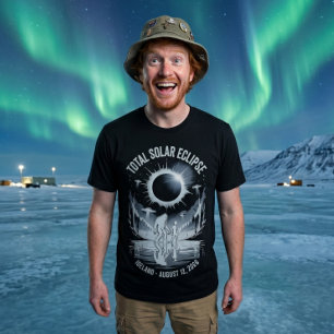 T-shirt Éclipse solaire totale 12 août 2026 Bigfoot Alien 