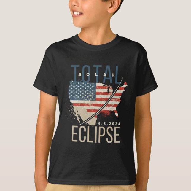 T-shirt Éclipse solaire totale 2024 (Devant)