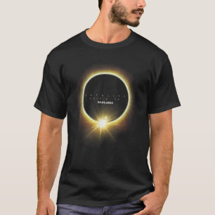 T-shirt Éclipse solaire totale 2024 04 08 24 vue d'Aus